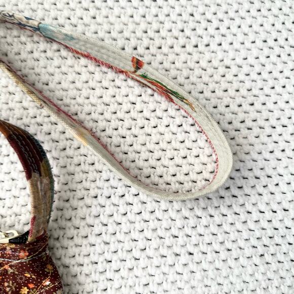 Northern Brights Morphology Mixed Media Patchwork Top Zip Fabric Crossbody Bag - Picture 5 of 12